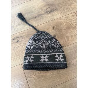 WOOLRICH wool blend nordic winter hat beanie knit vintage cap ski snow Fair Isle